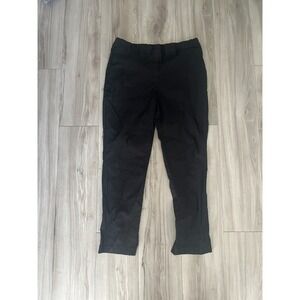 Hilary Radley Ankle Pants Womens Large Black Rayon Stretch Slim Fit Straight Leg